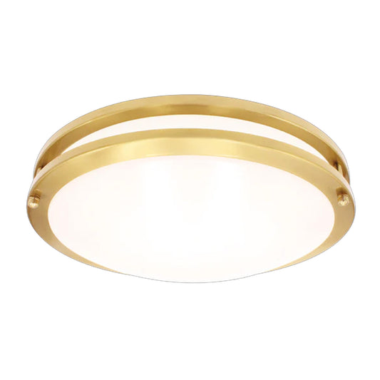 14" LED Double Ring Golden Flushmount Light - 22W with 5-in-1 CCT 2700K/3000K/3500K/4000K/5000K