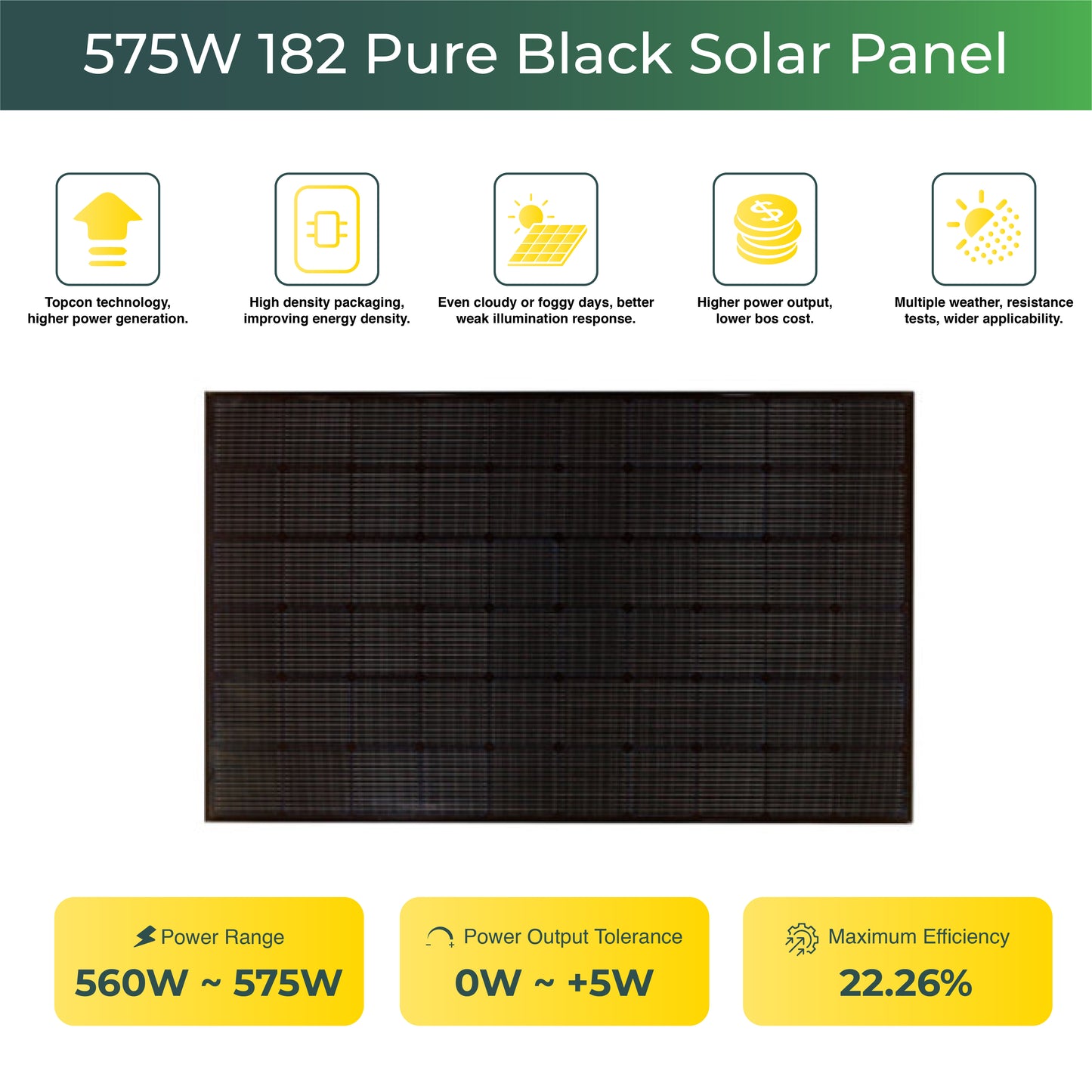 Eco-friendly and high-efficiency solar panel – designed for optimal energy production, durability, and sustainability in residential and commercial applications