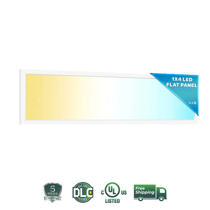 1x4 LED Panel 5200 Lumens, Adjustable Wattage 20W-40W, Selectable CCT 3500K-5000K