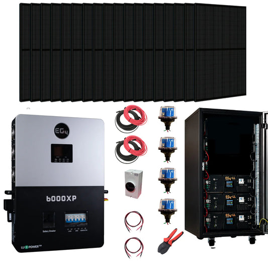 Complete Off-Grid Solar Kit EG4 6000XP | 8000W PV Input | 6000W Output | 48V 120/240V Split Phase + 6660 Watts of Solar PV