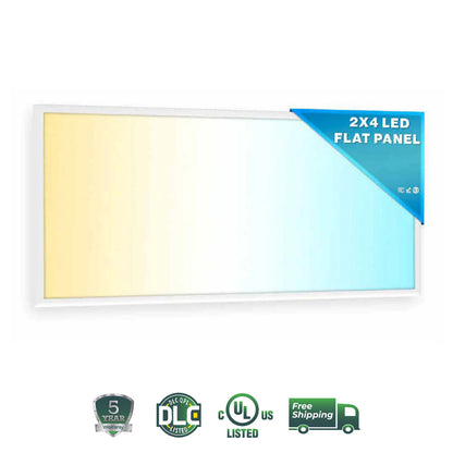 2x4 LED Panel 6500 Lumens, Adjustable Wattage 25W-50W, Selectable CCT 3500K-6500K