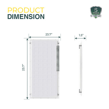 2x4 LED Panel 6500 Lumens, Adjustable Wattage 25W-50W, Selectable CCT 3500K-6500K