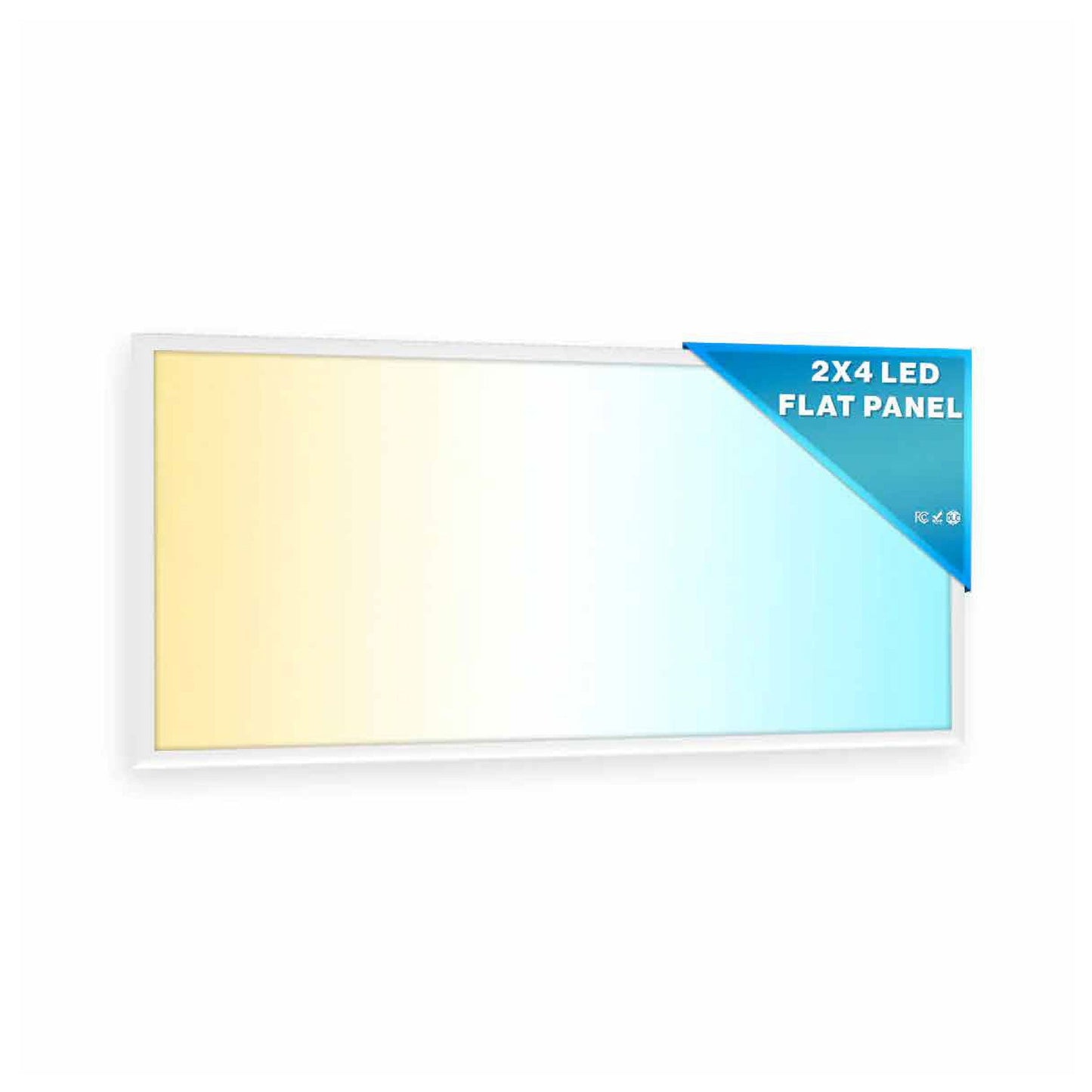 2x4 LED Panel 6500 Lumens, Adjustable Wattage 25W-50W, Selectable CCT 3500K-6500K