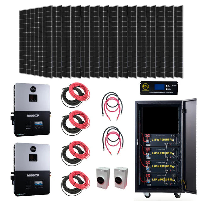 Complete Off-Grid Solar Kit EG4 6000XP | 12000W Output | 48V 120/240V Split Phase + 12800 Watts of Solar PV