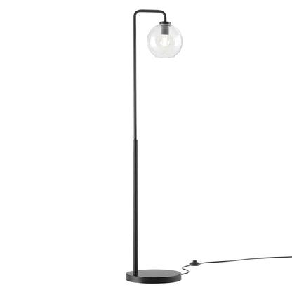 Silo Glass Globe Glass and Metal Floor Lamp