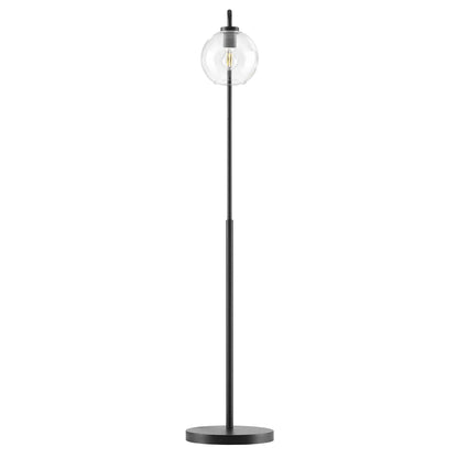 Silo Glass Globe Glass and Metal Floor Lamp