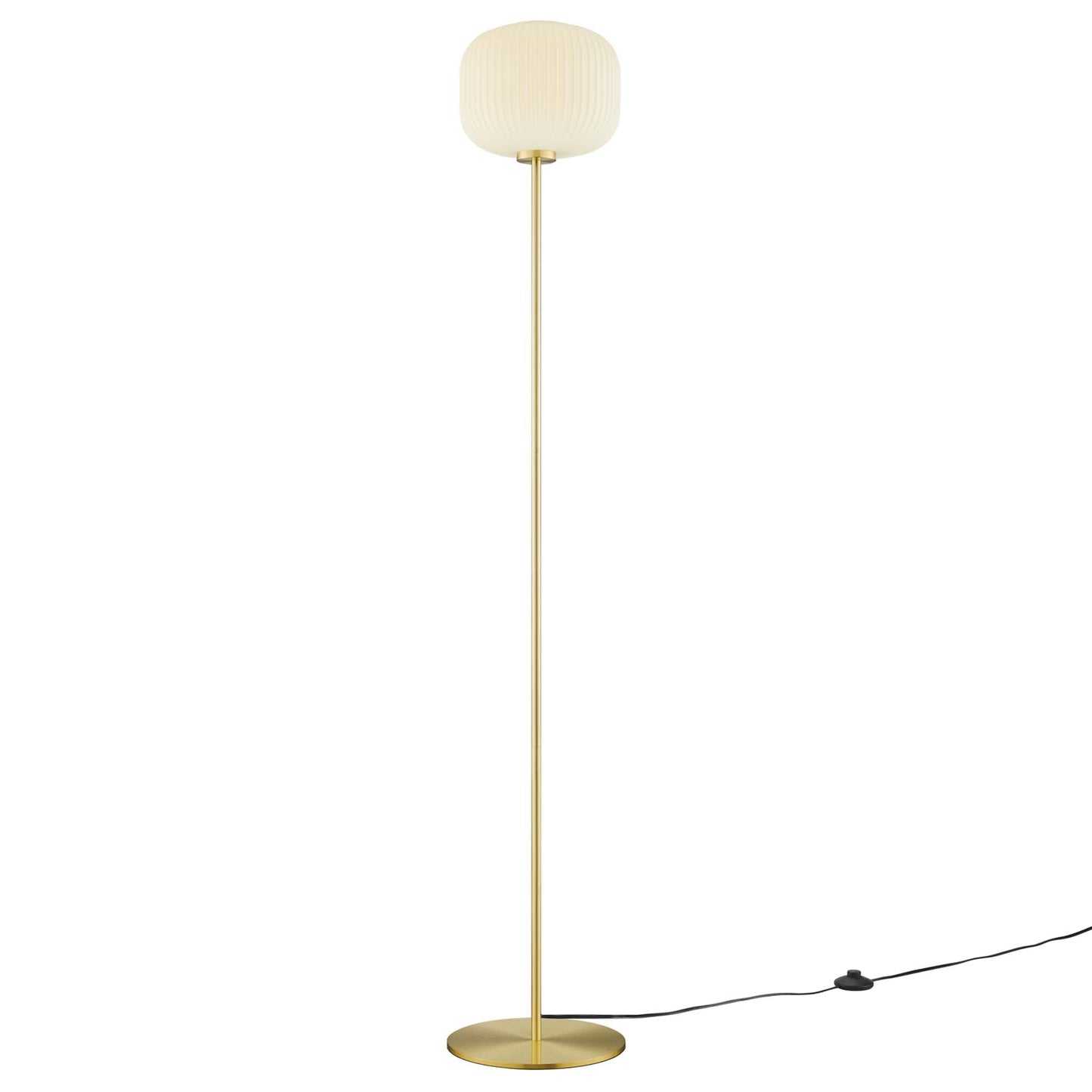 Reprise Glass Sphere Glass and Metal Floor Lamp