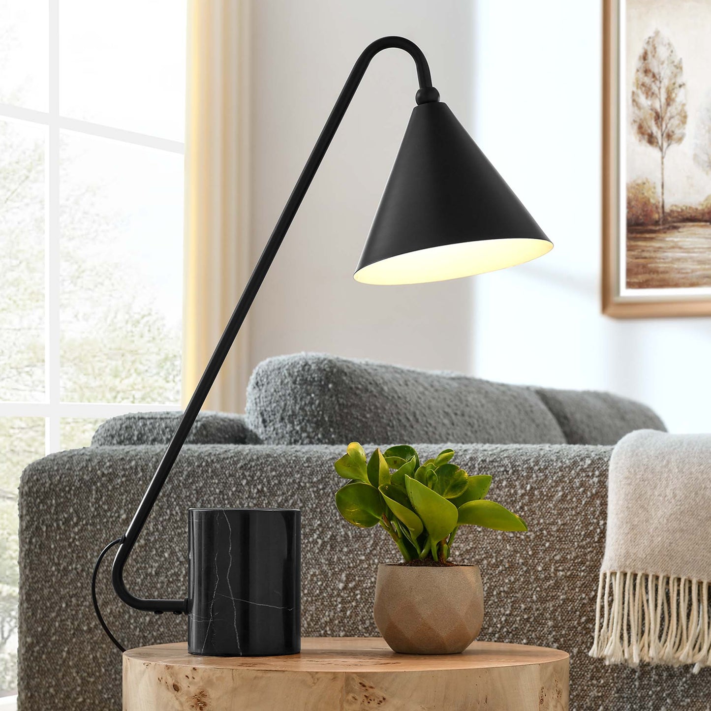 Ayla Marble Base Table Lamp