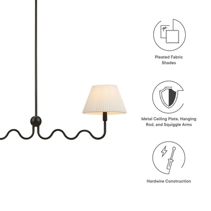 Wave Squiggle 2-Arm Pendant Light by ES Supply