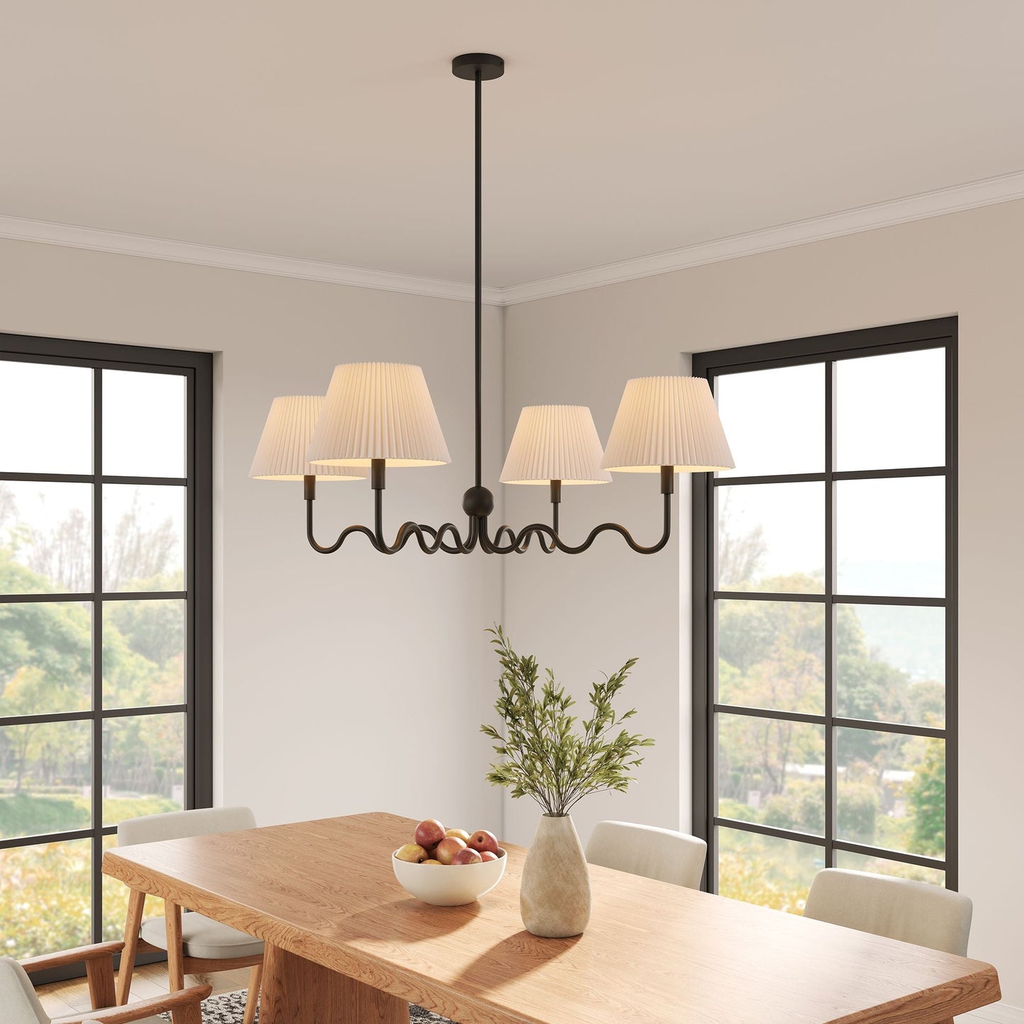 Wave Squiggle 4-Arm Pendant Light by ES Supply