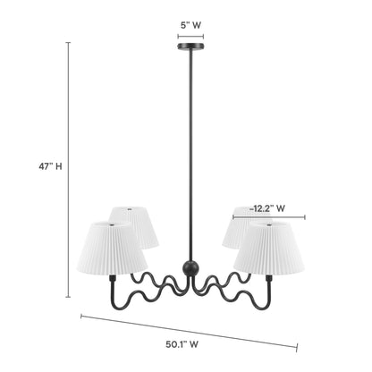 Wave Squiggle 4-Arm Pendant Light by ES Supply