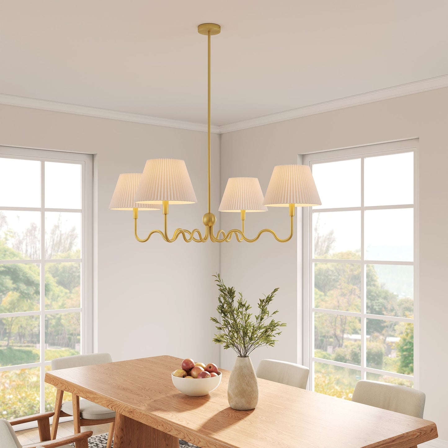 Wave Squiggle 4-Arm Pendant Light by ES Supply