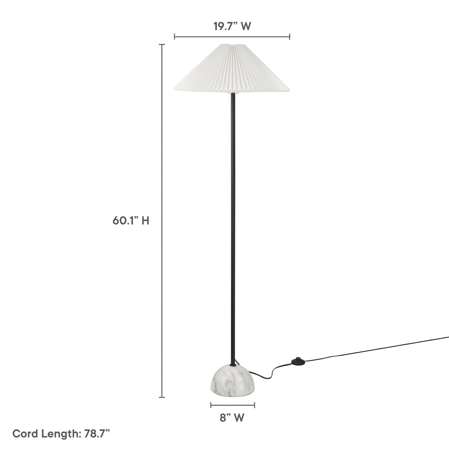 Illusion Marble Dome Floor Lamp by ES Supply