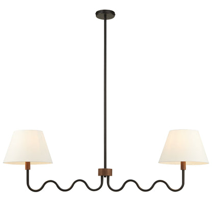 Sunlit Squiggle 2-Arm Pendant Light by ES Supply