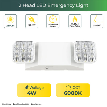 2 Head LED Emergency Light