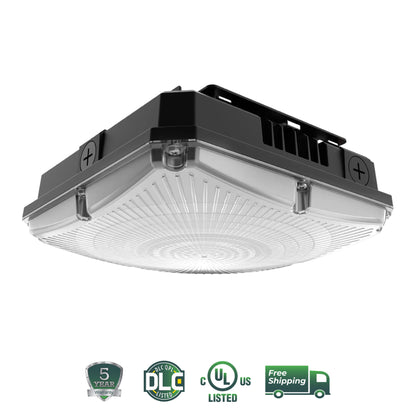 LED Canopy Light, 40W/60W/70W Selectable, 3CCT, UL & DLC Listed