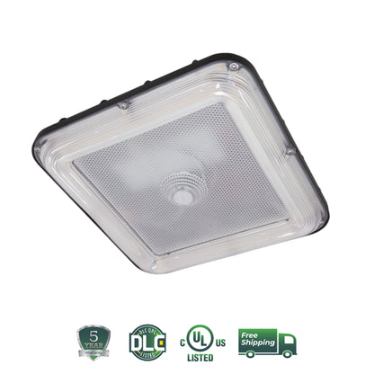 LED Garage Canopy Light, 60W, 80W, 100W , CCT- 3000K, 4000K, 5000K, UL & DLC Listed