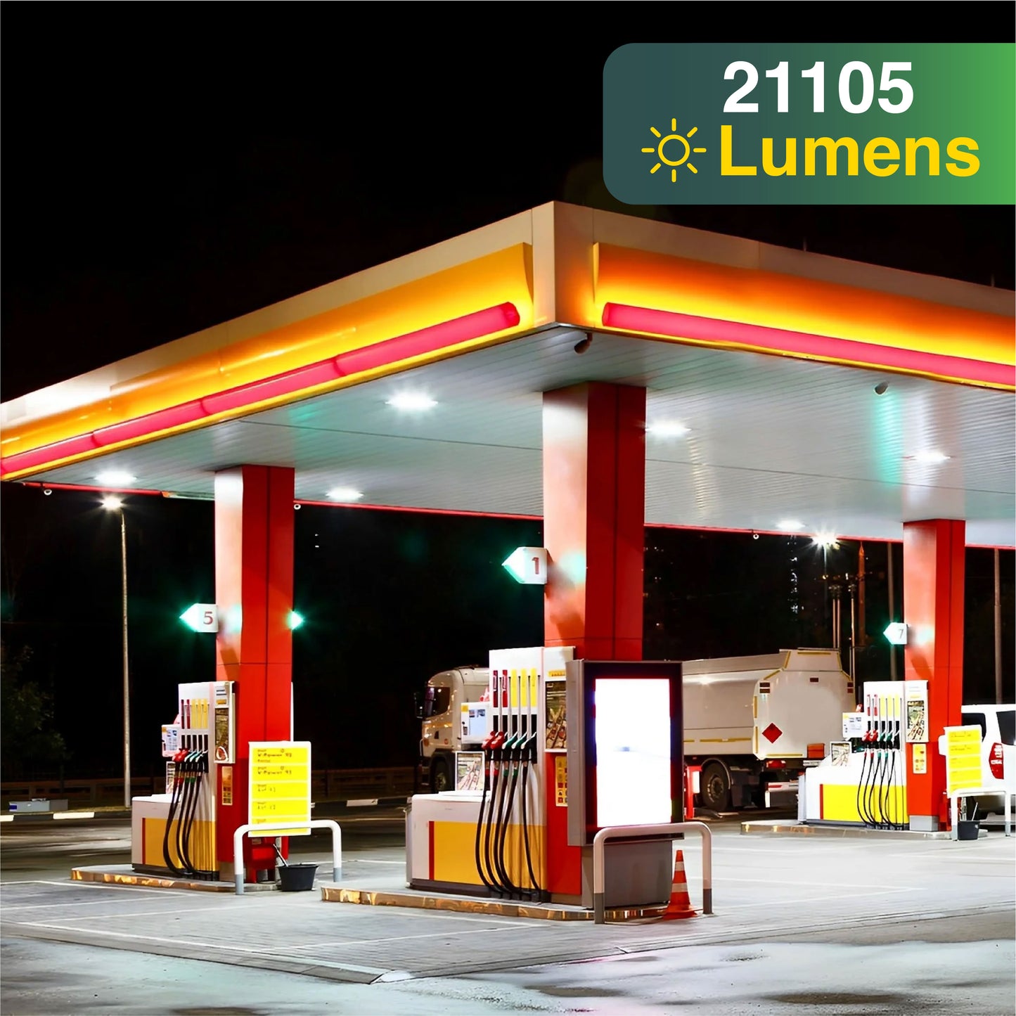 LED Gas Station Canopy, 150W , CCT- 5700K, UL & DLC Listed