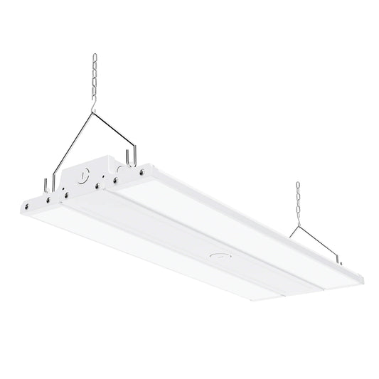 4FT Linear LED High Bay Light 220W/260W/300W Wattage Adjustable, 3500k/4000K/5000K CCT Changeable, Dip Switch, 0-10V Dim, 120-277V Input Voltage, ETL, DLC 5.1 Listed