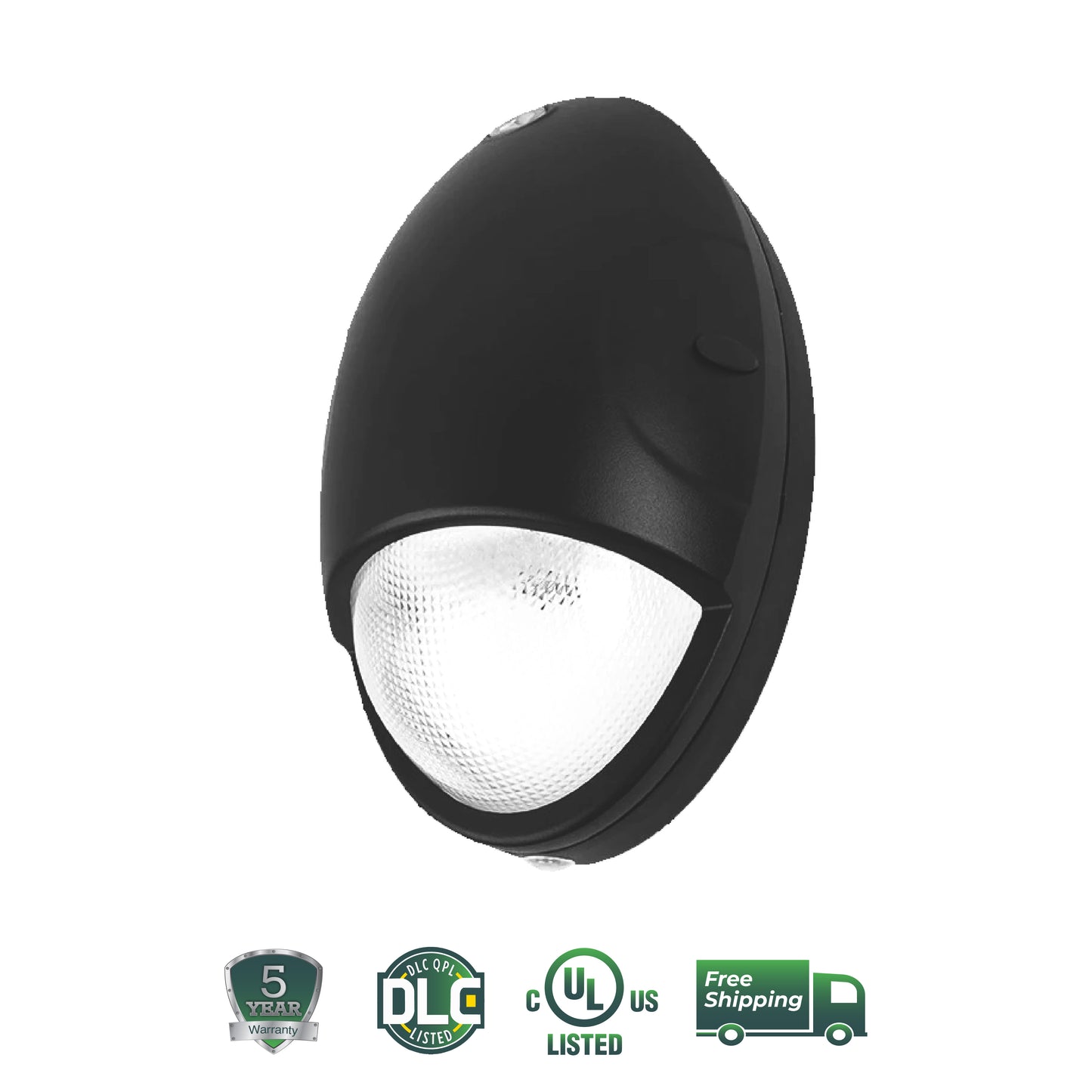 LED Outdoor Emergency Light, Dusk To Dawn, 12W, 1000 Lumens