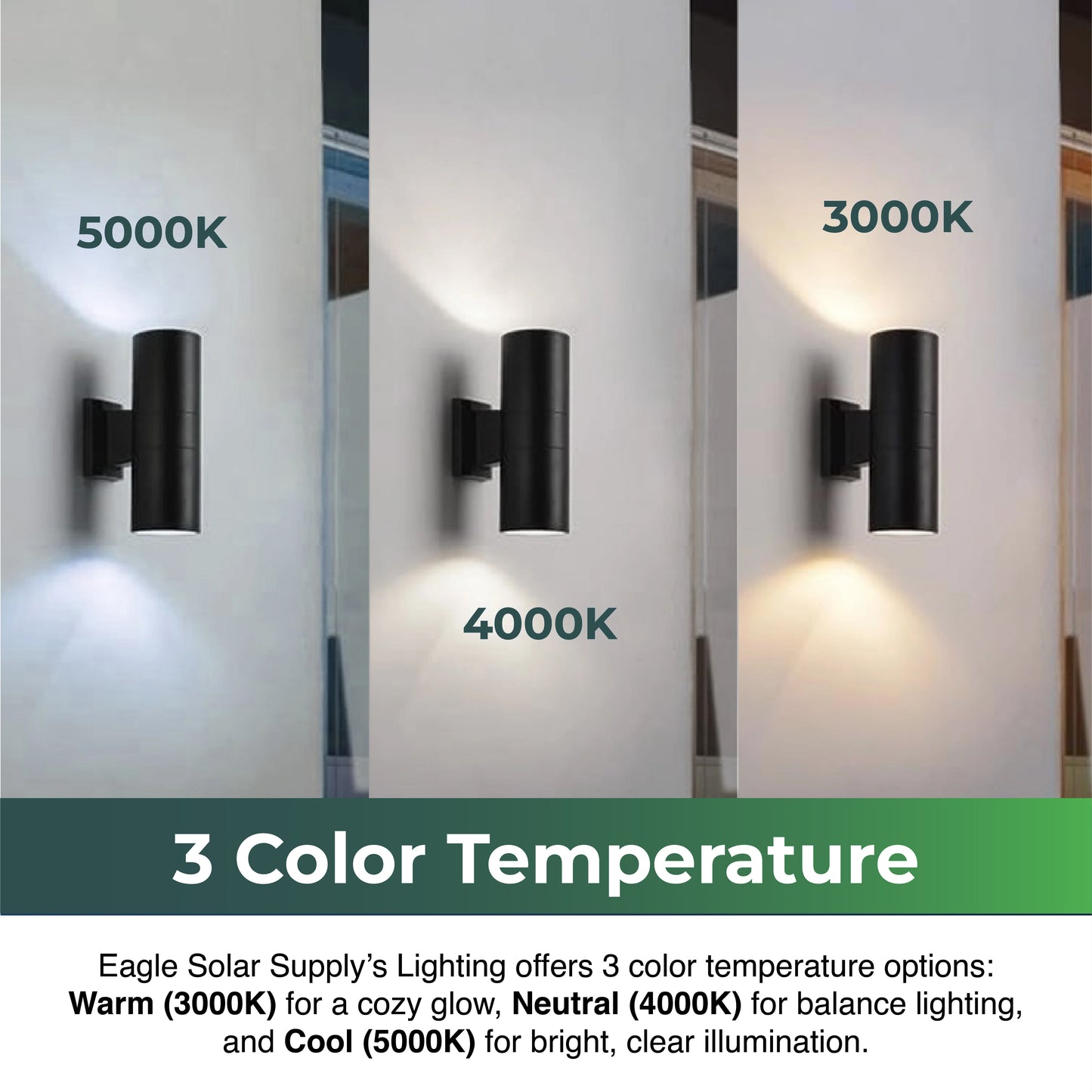 Up and Down Outdoor Lights | 18W RGBW Color Changing Wall Sconce - 1100LM 120V LED Porch Lighting with RF Remote