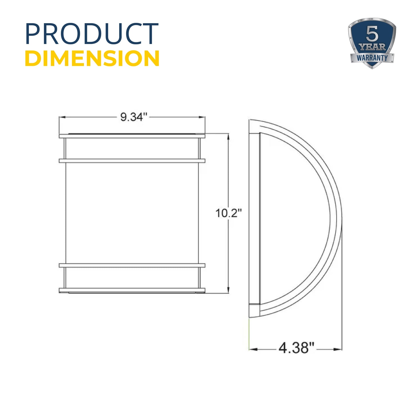 10.5 Inches LED Wall Scone in Chrome Finish for Indoors