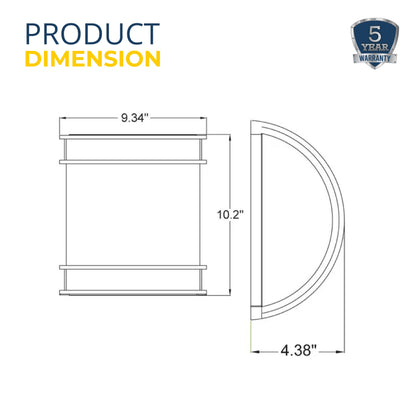 10.5 Inches LED Wall Scone in Chrome Finish for Indoors