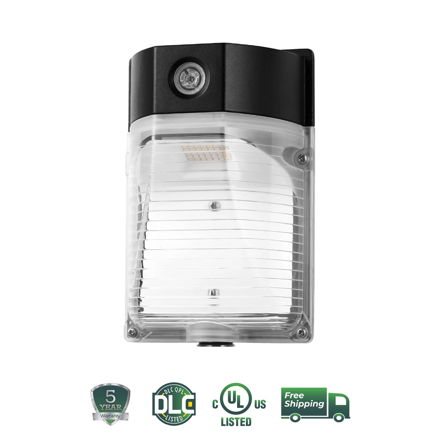 30W LED Wall Pack Light with Photocell, 3450LM 5000K Daylight Dusk to Dawn, Waterproof Security Lighting