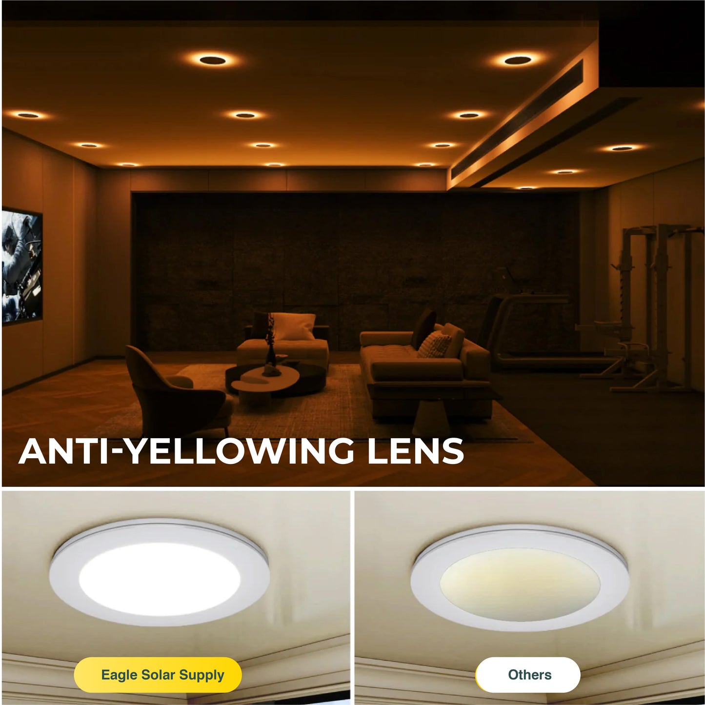 Recessed LED Lighting, 6 Inch, Slim, Wafer Thin, Night Light, Selectable CCT, 1500 Lumens