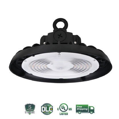 300w UFO LED High Bay 51100 Lumens, Adjustable Wattage & Selectable CCT 3500K-5000K