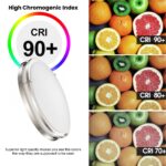 Brushed Nickel LED Double Ring Flushmount Light - 16W with 5-in-1 CCT 2700K/3000K/3500K/4000K/5000K - Image 6