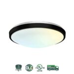 Round Brushed Nickel Black Matt Dimmable Flush Mount Ceiling Light, Single Ring - 1280 Lumens - 16W - 5 Color Switchable (2700K/3000K/3500K/4000K/5000K) - Image 3