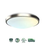 Round Brushed Nickel Dimmable Flush Mount Ceiling Light, Single Ring - 1280 Lumens - 16W - 5 Color Switchable (2700K/3000K/3500K/4000K/5000K) - Image 3