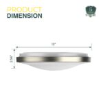 Round Brushed Nickel Dimmable Flush Mount Ceiling Light, Single Ring - 1280 Lumens - 16W - 5 Color Switchable (2700K/3000K/3500K/4000K/5000K) - Image 2