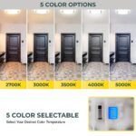 LED Double Ring Black Matt Flushmount Light - 22W with 5-in-1 CCT 2700K/3000K/3500K/4000K/5000K - Image 5