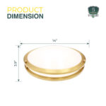 LED Double Ring Golden Flushmount Light - 22W with 5-in-1 CCT 2700K/3000K/3500K/4000K/5000K - Image 2