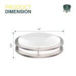 Brushed Nickel LED Double Ring Flushmount Light - 22W with 5-in-1 CCT 2700K/3000K/3500K/4000K/5000K - Image 2