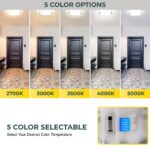 Brushed Nickel LED Double Ring Flushmount Light - 22W with 5-in-1 CCT 2700K/3000K/3500K/4000K/5000K - Image 7