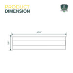 1x4 LED Center Basket Troffer Light | 5200 Lumens | Selectable 25W-40W | CCT 3500K-5000K | Perfect for Offices & Commercial Lighting - Image 8