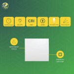 2×2 LED Panel Light – Adjustable 20W–40W, Changeable CCT 30K–60K, 5200 Lumens, 120–277V, Dimmable, ETL & DLC 5.1 Listed - Image 2