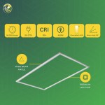 1×4 Grid Frame LED T-Bar Panel Light, Adjustable Wattage (20W/30W/40W), CCT Changeable (3000K/4000K/5000K), 5200 Lumens, ETL & DLC 5.1 Listed - Image 2