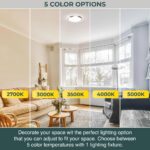 Round Brushed Nickel Golden Dimmable Flush Mount Ceiling Light, Single Ring - 1280 Lumens - 26W - 5 Color Switchable (2700K/3000K/3500K/4000K/5000K) - Image 6