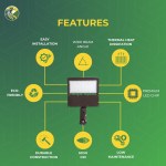 LED Pole Light with Photocell Sensor 150W/100W/70W Adjustable upto 5000K, Universal Mount for Street & Parking Lot - Image 5