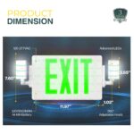 2 Head Green LED Exit Sign | Emergency Exit Light for Offices, Schools & Commercial Buildings - Image 3