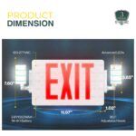 2 Head LED Exit Sign Red with Battery Backup for Commercial Buildings and Offices - Image 3