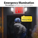 2 Head LED Exit Sign Red with Battery Backup for Commercial Buildings and Offices - Image 5