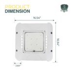 Commercial LED Gas Station Canopy 150W, 5700K | UL & DLC Listed | Fuel Stations, Outdoor Canopies, Parking Areas - Image 4