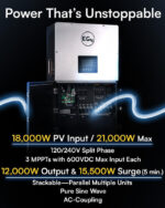 EG4 18KPV Hybrid Inverter | All-In-One Solar Inverter | 18000W PV Input | 12000W Output | 48V 120/240V Split Phase | EG4 18KPV-12LV - Image 3