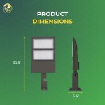 LED Pole Light with Photocell 300W/240W/200W Adjustable upto 5000K, Universal Mount for Parking Lot, Street & Outdoor Area Lighting - Image 7